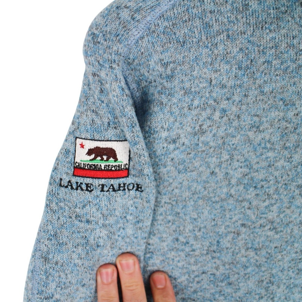Patagonia Better Sweater 1/4 Zip Fleece Pullover Blue Women's Large Lake Tahoe - Picture 4 of 5